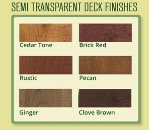 RAD Semi Transparent Stain Colors